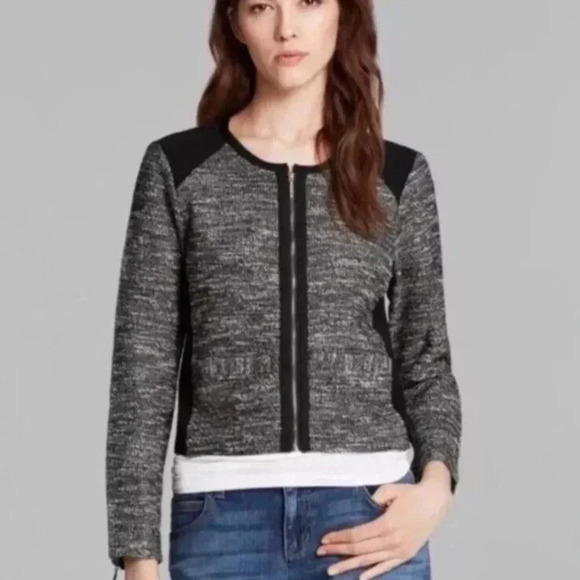 Eileen Fisher Tweed Moto Jacket